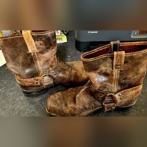 Frye Boots - John Addison Harness model Weathered